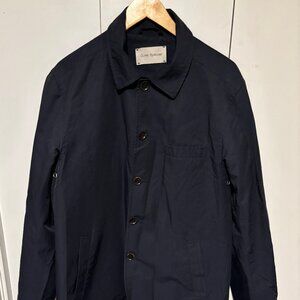 $375 Oliver Spencer Navy Cotton Nylon Button up Jacket - Large/ 42